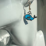 Whale Song Sparkle: Handmade Resin & Mother of Pearl Ocean Earrings