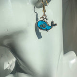 Whale Song Sparkle: Handmade Resin & Mother of Pearl Ocean Earrings