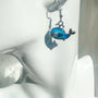 Whale Song Sparkle: Handmade Resin & Mother of Pearl Ocean Earrings