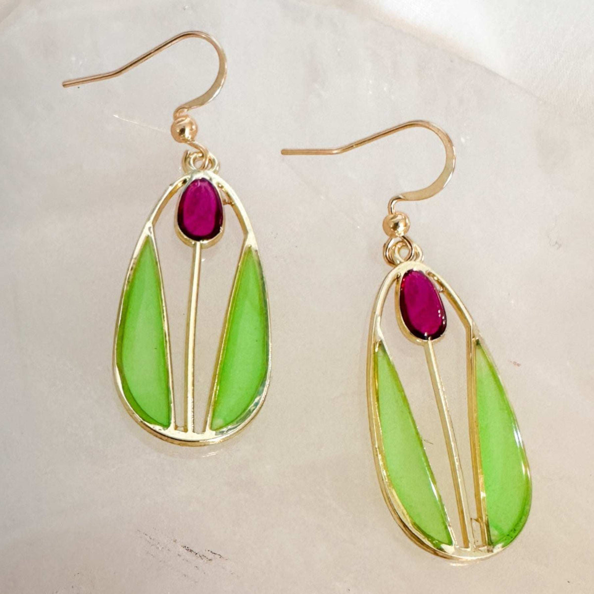 Tulip Bloom Earrings – Handmade Floral Elegance for Garden Lovers