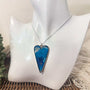 Blue Heart Bloom - Everlasting Handmade Resin Blue Garden Pendant