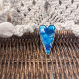 Blue Heart Bloom - Everlasting Handmade Resin Blue Garden Pendant