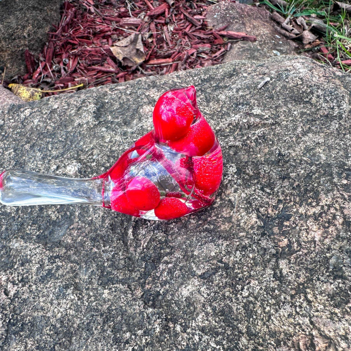 Handmade Crimson Berry Cardinal - Red Berry Resin Bird Home Decor