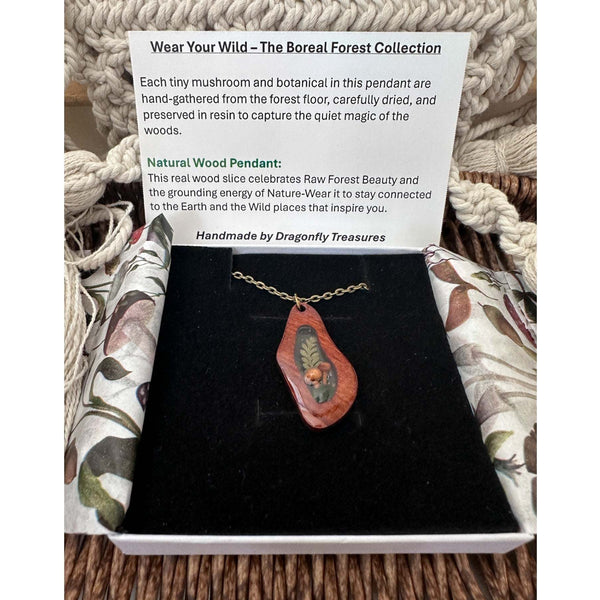 Boreal Forest Keepsake Pendant - Wear Your Wild with Real Botanicals