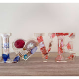 LOVE Word Home Ocean Inspired Decor - Handmade with Abalone Shells
