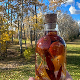 Autumn Glow - Handmade Fall Foliage Resin Art Bottle with LED Light