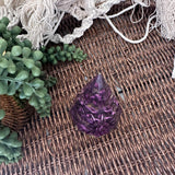 Enchanting Purple Carnation Resin Ring Holder - Handmade Floral Decor