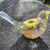 Sunflower Sunny Songibrd - Handmade Pressed Flower Resin Bird Decor