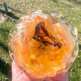 Butterfly Garden - Enchanted Handmade Resin Monarch Peony Garden Decor