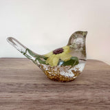 Sunflower Sunny Songibrd - Handmade Pressed Flower Resin Bird Decor