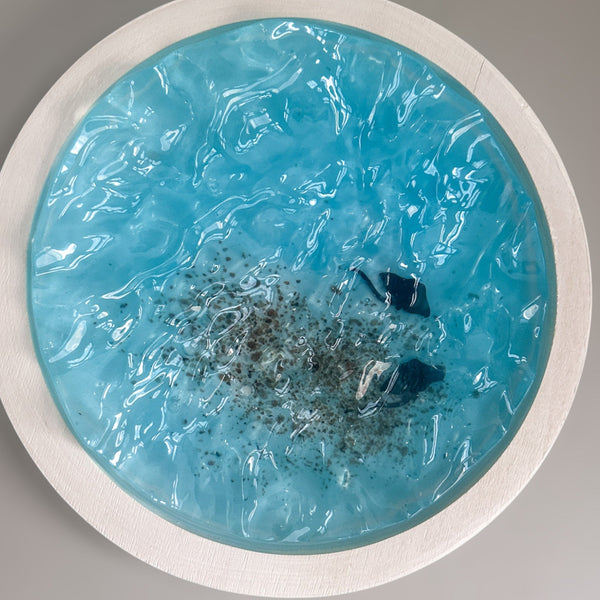 Ocean Tidepool Portal - Handmade Ocean Inspired Resin Wall Art