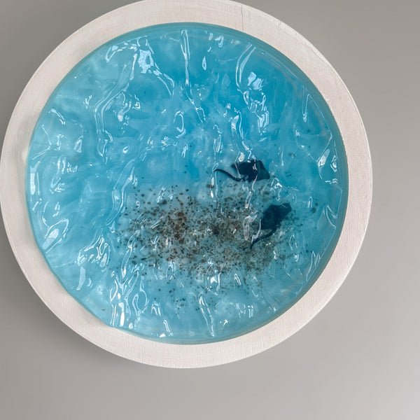 Ocean Tidepool Portal - Handmade Ocean Inspired Resin Wall Art