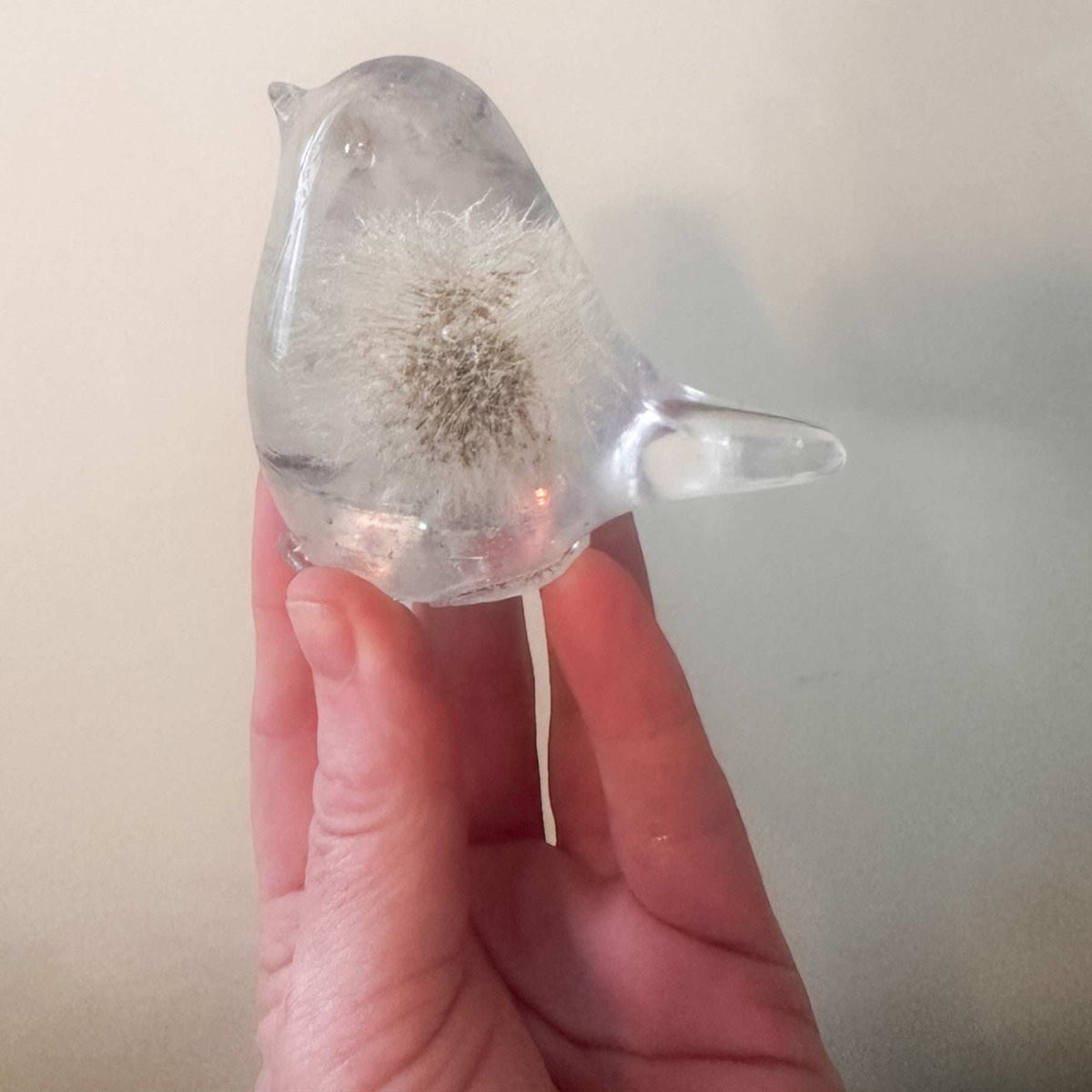 Dandelion Birds Whisper Wish - Handmade Dandelion Resin Bird