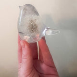 Dandelion Birds Whisper Wish - Handmade Dandelion Resin Bird