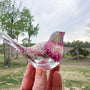 Strawflower Enchanted Bloom Fluorite Gemstone Handmade Resin Bird