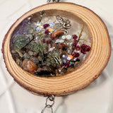Whimsical Fairy Forest Suncatcher with Real Botanicals & Crystal Prism