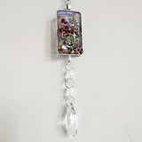 Silver Fairy Forest Suncatcher Handmade with Real Botanicals & Crystals