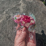 Frogs in Bloom - Handmade Dried Floral Whimsical Resin Frog Decor