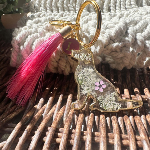 Memorial Pet Keepsake  - Handmade Custom Dog Resin Keychain