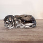 Memorial Pet Keepsake  - Handmade Custom Resting Dog Resin Figurine