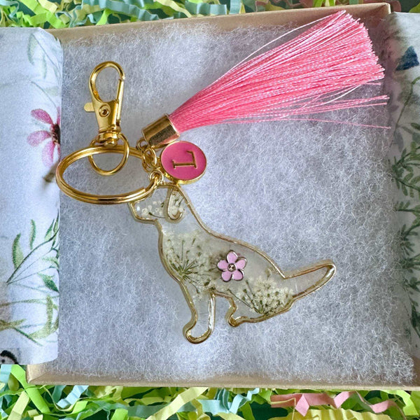 Memorial Pet Keepsake  - Handmade Custom Dog Resin Keychain