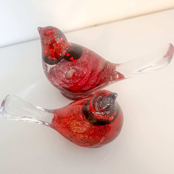 Scarlet Hearts | Resin Bird Pair | Mother's Day Gift Set