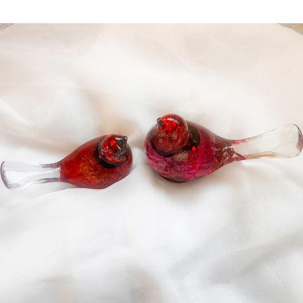 Scarlet Hearts | Resin Bird Pair | Mother's Day Gift Set