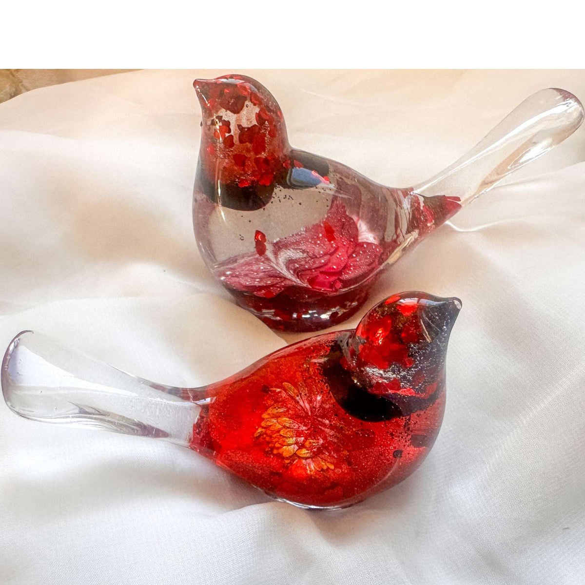 Scarlet Hearts | Resin Bird Pair | Mother's Day Gift Set