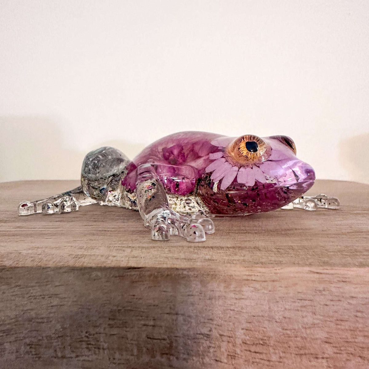 Frogs in Bloom - Handmade Dried Floral Whimsical Resin Frog Decor