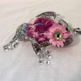 Frogs in Bloom - Handmade Dried Floral Whimsical Resin Frog Decor