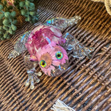 Frogs in Bloom - Handmade Dried Floral Whimsical Resin Frog Decor