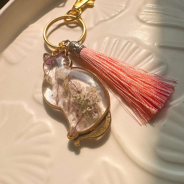 Memorial Pet Keepsake  - Handmade Custom Cat Resin Keychain