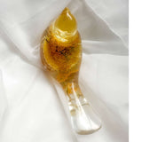 Handmade Golden Garden Songbird - Sunshine Strawflower Resin Bird