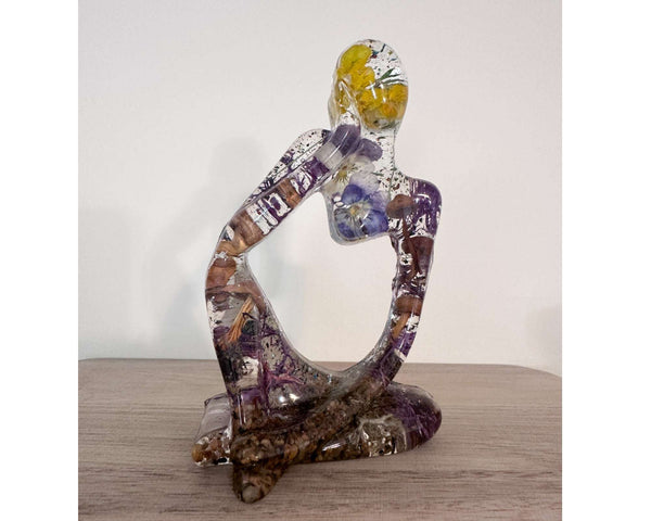 Woodland Wanderer - Handmade "Thinker" Boreal Forest Resin Sculpture