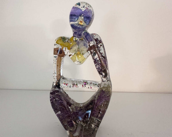 Woodland Wanderer - Handmade "Thinker" Boreal Forest Resin Sculpture