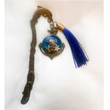 Ocean Anchor Bookmark ocean resin bookmark handmade with real sand seashells and sea turtle in antique bronze anchor charm