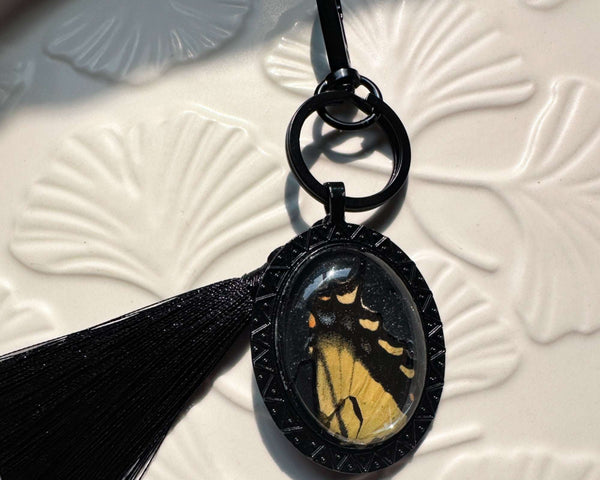 Bag Charm - Monarch Whispers - Handmade Monarch Butterfly Wing in Resin