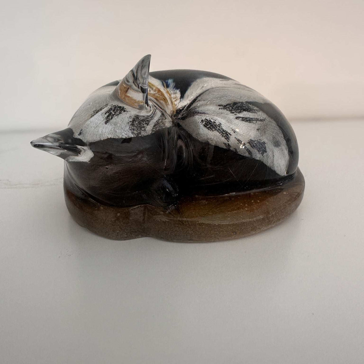 Memorial Pet Keepsake  - Handmade Custom Resting Cat Resin Figurine