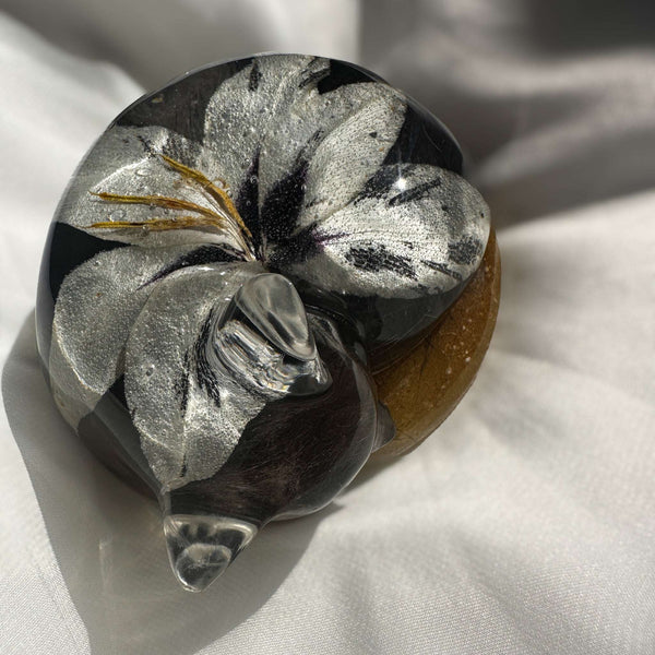 Memorial Pet Keepsake  - Handmade Custom Resting Cat Resin Figurine