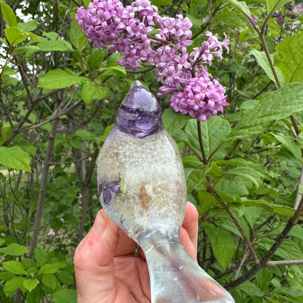 Wish Birds - Handmade Whispering Wish Dandelion Puff Resin Birds