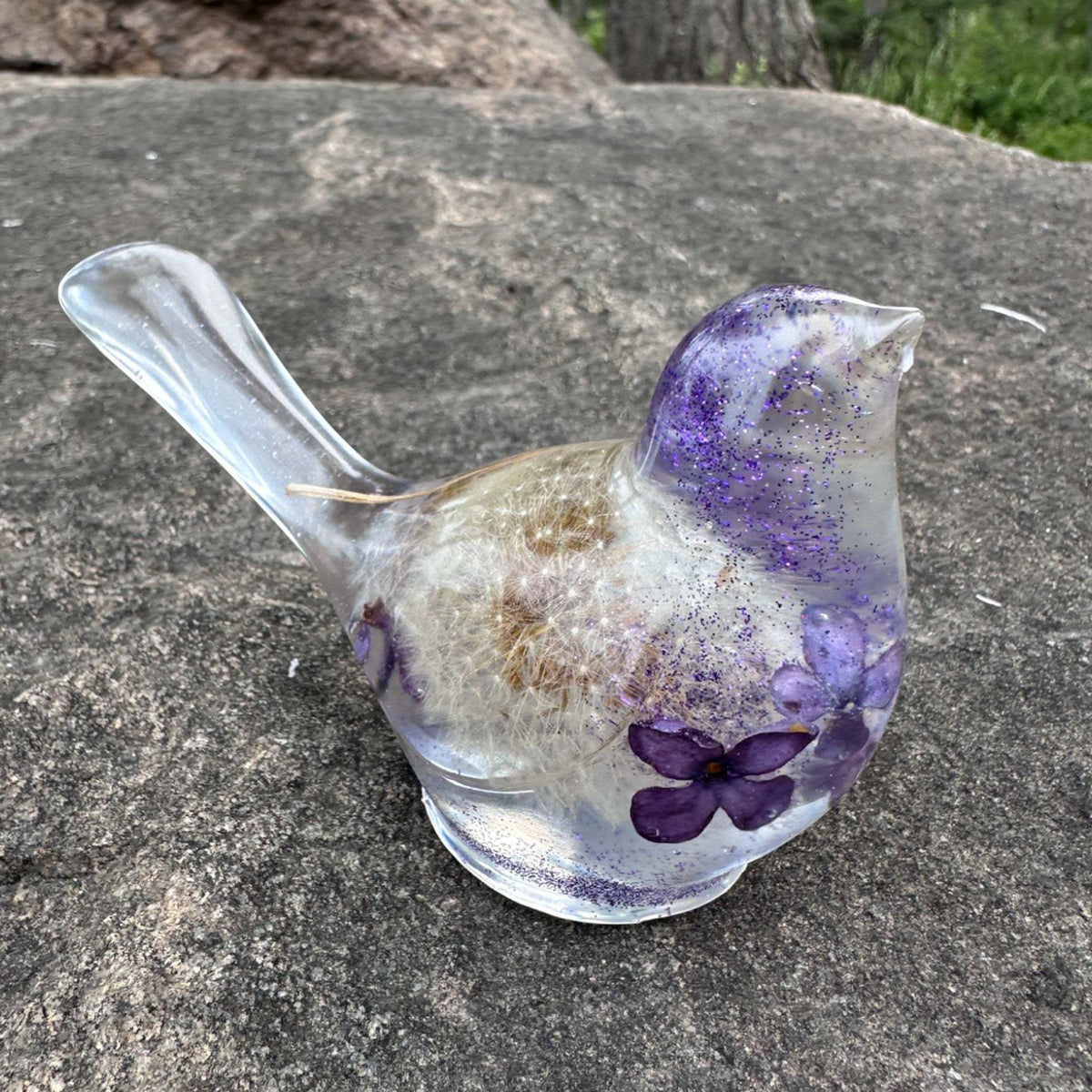 Wish Birds - Handmade Whispering Wish Dandelion Puff Resin Birds