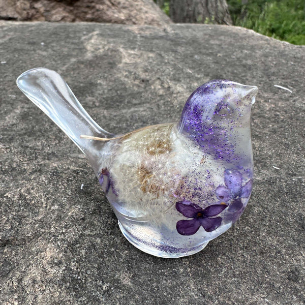 Wish Birds - Handmade Whispering Wish Dandelion Puff Resin Birds
