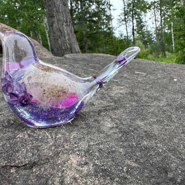 Wish Birds - Handmade Whispering Wish Dandelion Puff Resin Birds