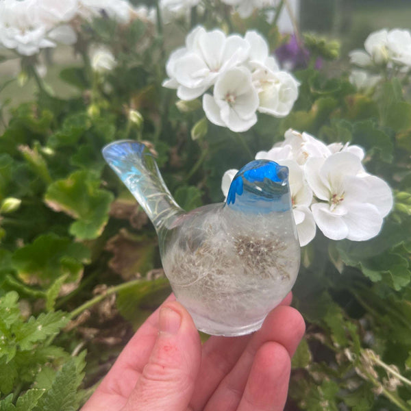 Wish Birds - Handmade Whispering Wish Dandelion Puff Resin Birds
