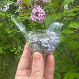 Forever Lilac Garden Bird - Handmade Real Lilac Blooms Resin Bird