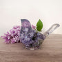 Forever Lilac Garden Bird - Handmade Real Lilac Blooms Resin Bird