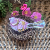 Wild Rose Whisper Bird - Handmade Preserved Wild Rose Resin Bird