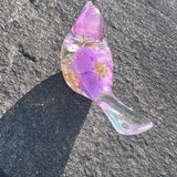 Wild Rose Whisper Bird - Handmade Preserved Wild Rose Resin Bird