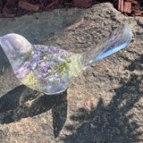 Forever Lilac Garden Bird - Handmade Real Lilac Blooms Resin Bird