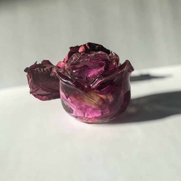 Red Rose Everlasting Bloom - Real Rose Resin Sculpture Eternal Love